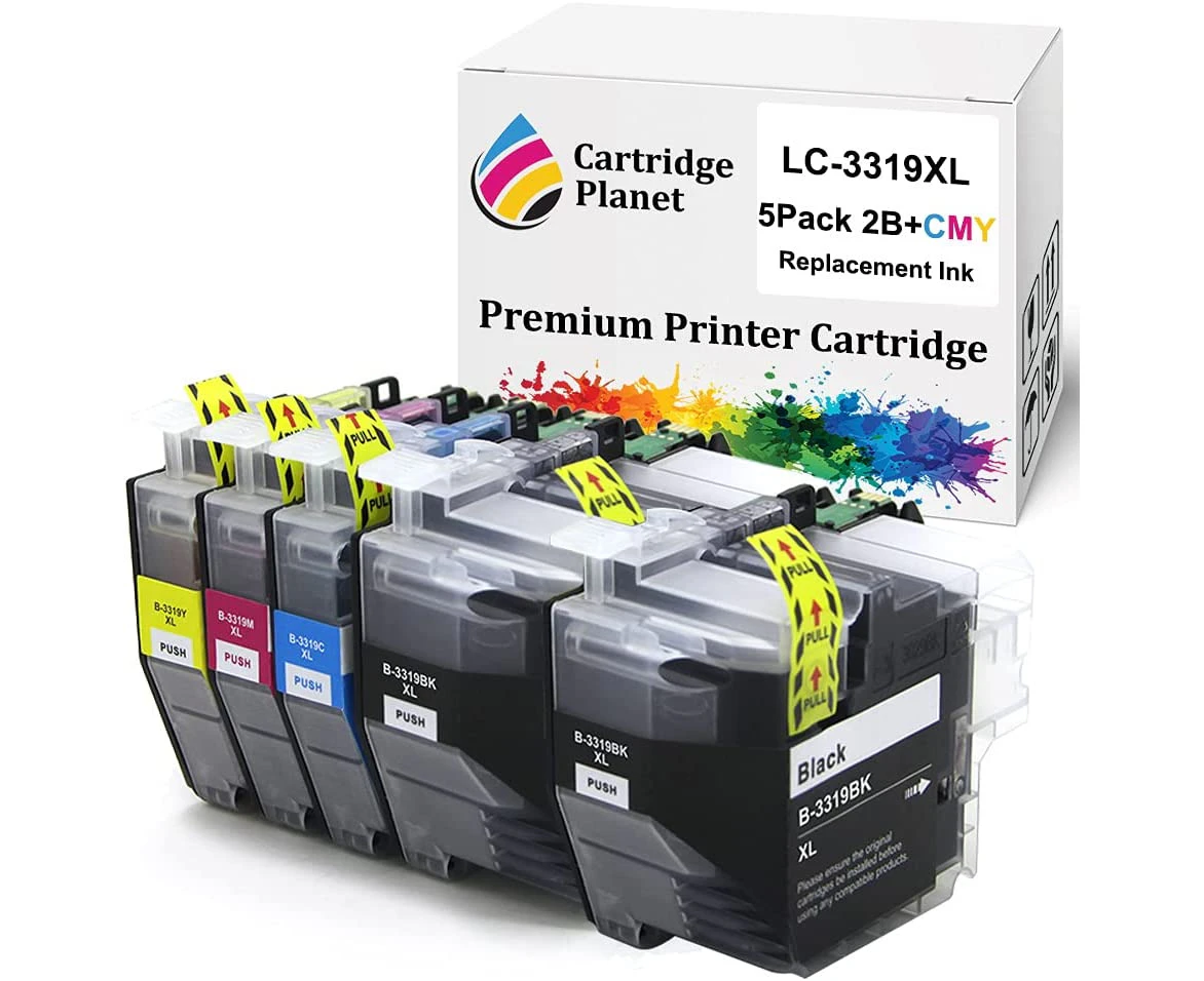 5 Pack (2BK,1C,1M,1Y) Compatible Ink for Brother LC-3319XL LC3319XL for Brother MFCJ5330DW MFCJ5730DW MFCJ6530DW MFCJ6730DW MFCJ6930DW