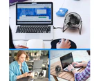 USB Fan, Portable Small Desk Fan, Mini Personal Fan with Two Speed Settings, Super Quiet Table Fan, Metal Design, 360° Up and Down - Pink