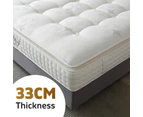 Royal Sleep QUEEN Mattress Plush Bed Pillow Top 7 Zone Spring Gel Memory Foam