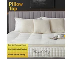 Royal Sleep QUEEN Mattress Plush Bed Pillow Top 7 Zone Spring Gel Memory Foam