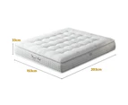 Royal Sleep QUEEN Mattress Plush Bed Pillow Top 7 Zone Spring Gel Memory Foam