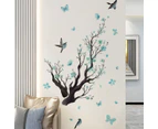 Watercolor Blue Flower Wall Decals Wall Stickers Living Room Bedroom Wall Decor