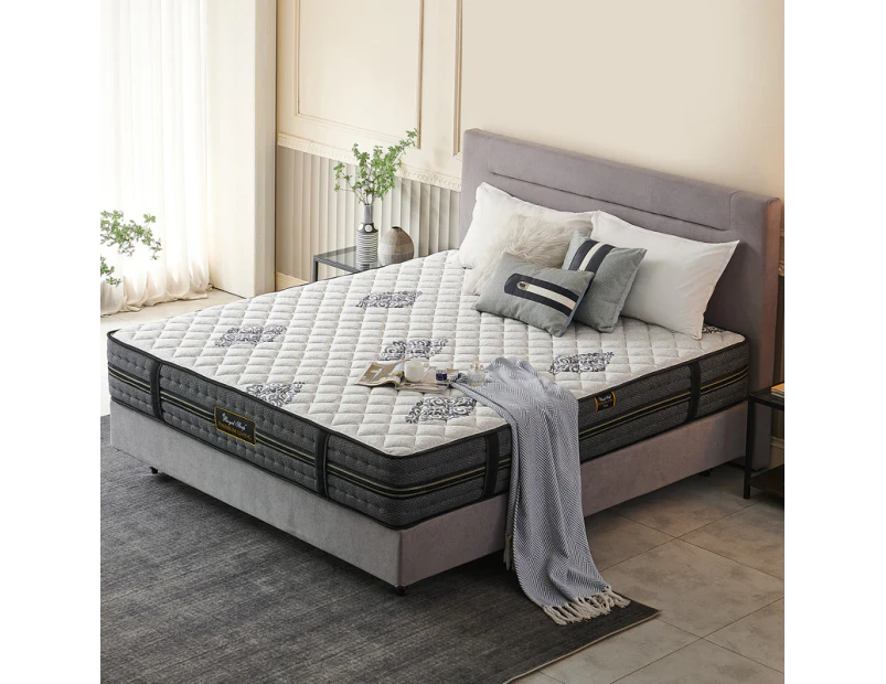 Royal Sleep KING Mattress Extra Firm Bed Wool Tight Top 7 Zone Pocket Spring