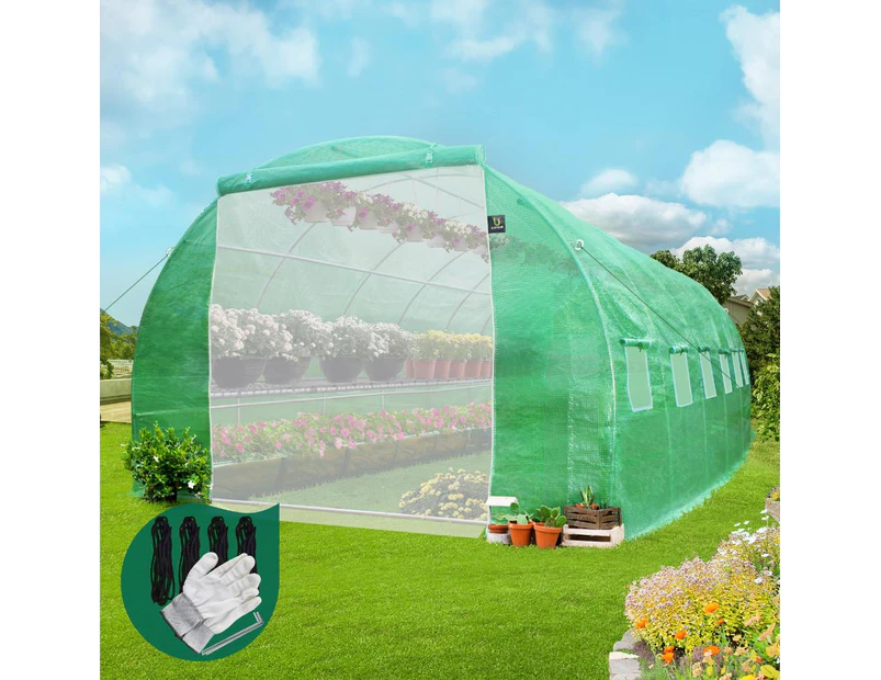 Gardeena Tunnel Style Large Outdoor Greenhouse | Vegetable Growing Walk In Greenhouse | 3 Sizes