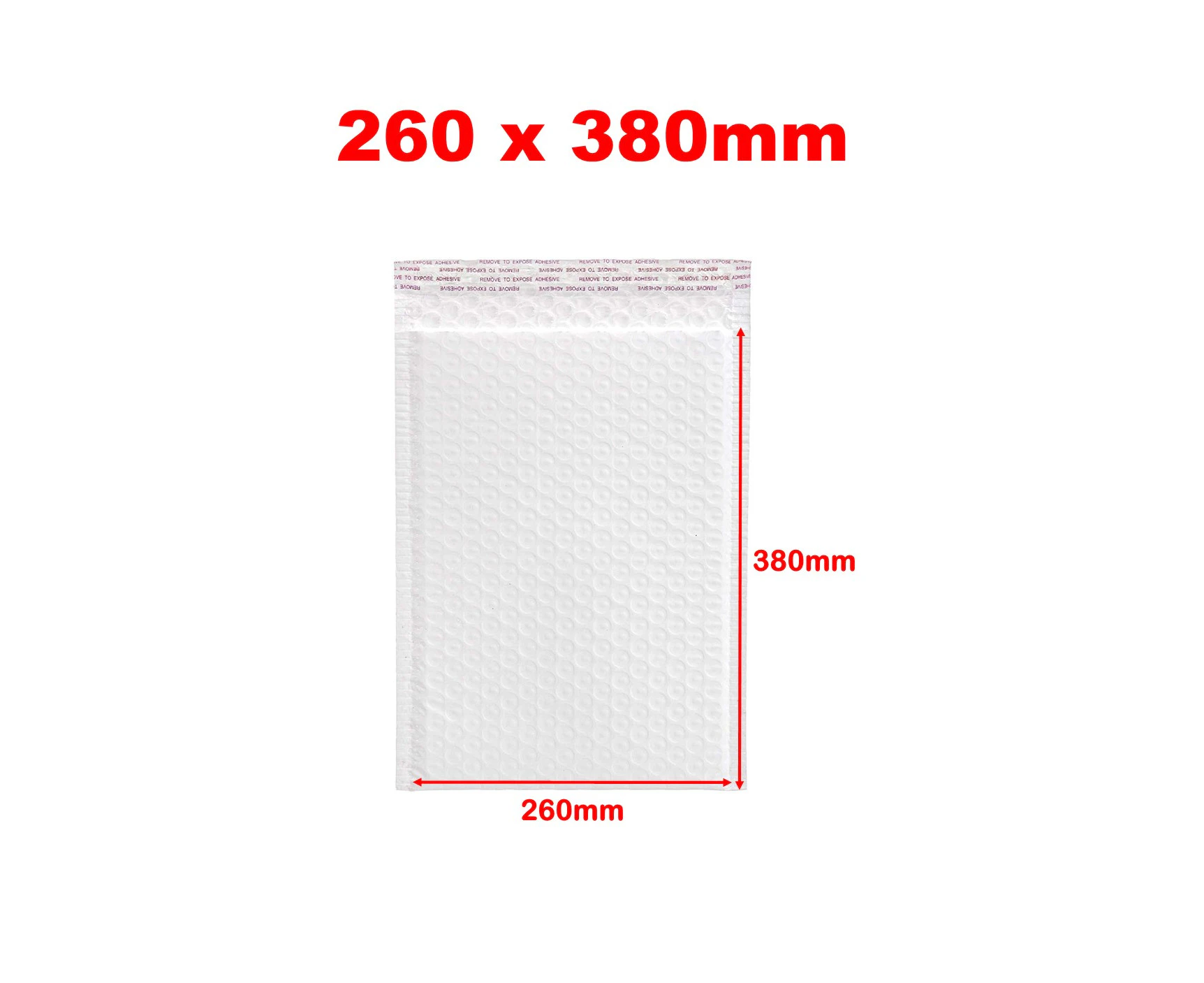 (30x) 260 x 380mm Bubble Padded Poly Mailer #G5 WHITE