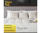 Royal Sleep QUEEN Mattress Firm Bed Tight Top 7 Zone Spring Latex Foam