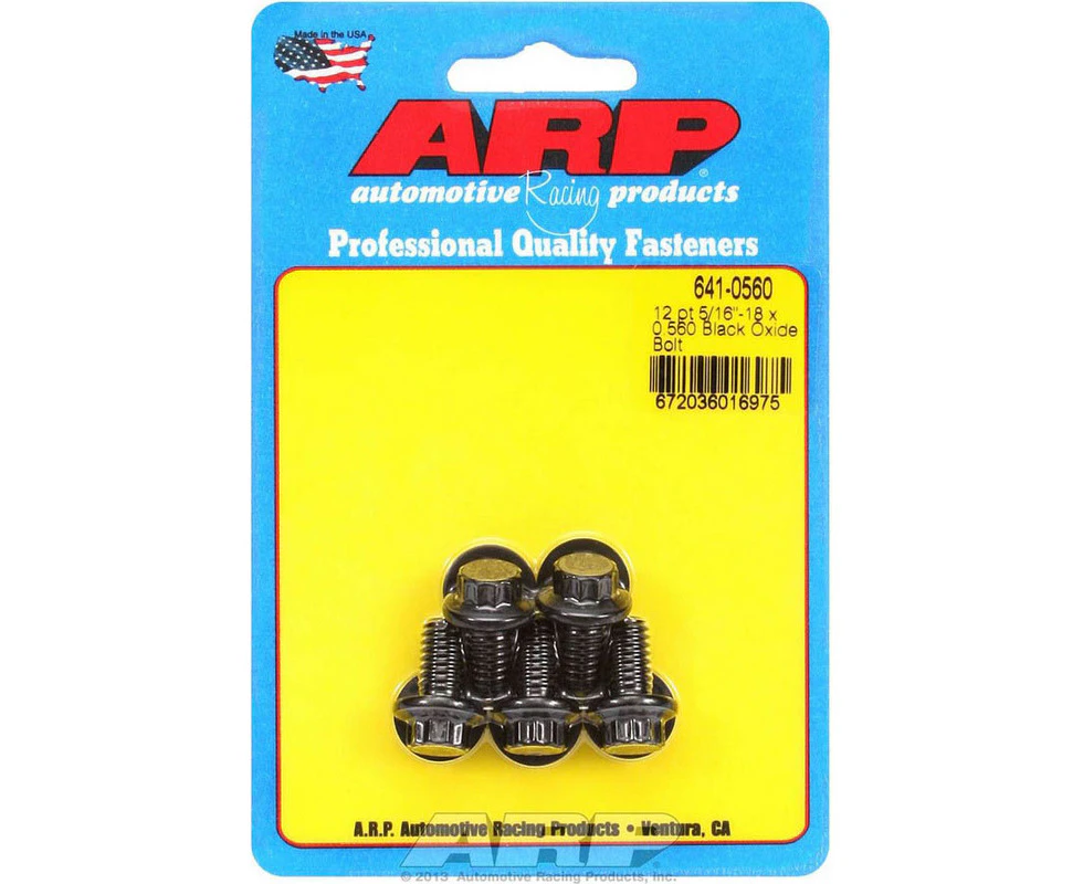 ARP Bolt 5/16-18" 0.560" Long 3/8" 12 Point Head Chromoly Pack 5 (641-0560)