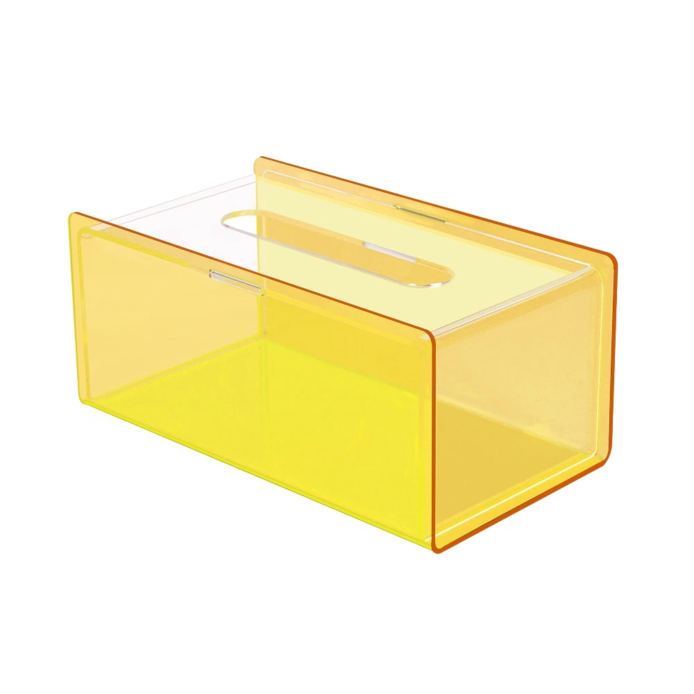 Aurora Colour Acrylic Table Top Tissue Box - Sunrise