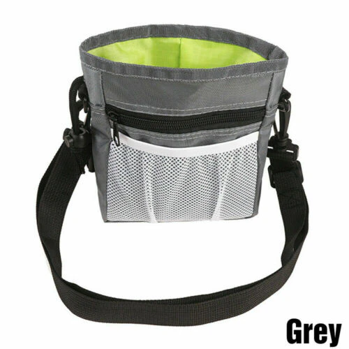 Dog Treat Training Pouch Pet Training Bag Large Capacity Puppy Snack Waist Bags - Grey