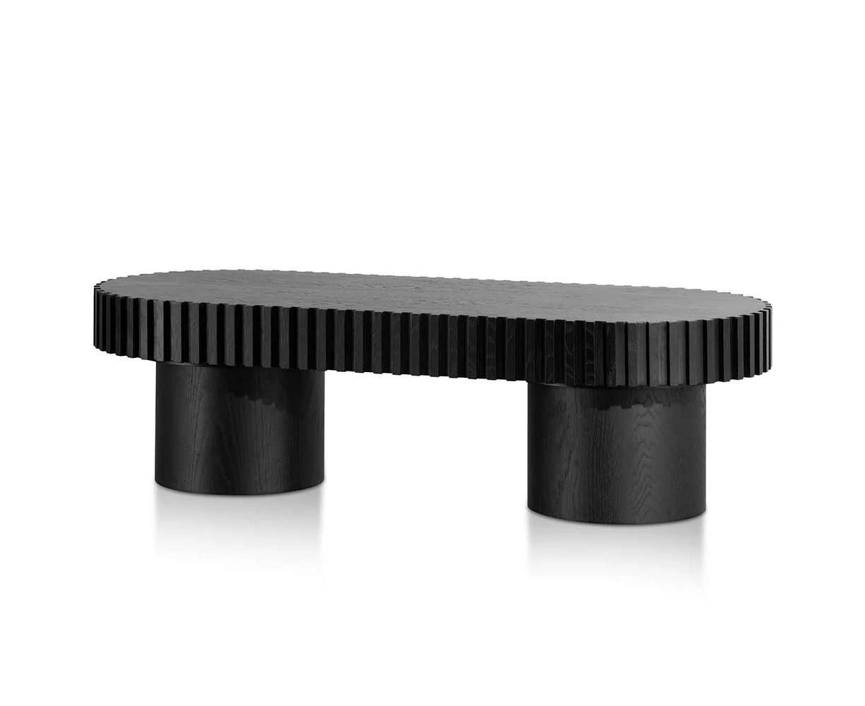 Quintin 1.4m Wooden Coffee Table - Black