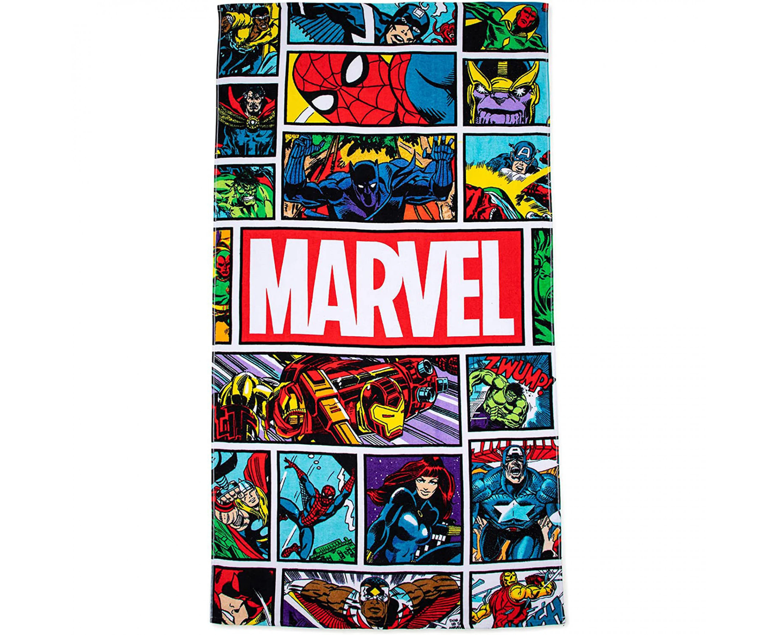 Marvel Vintage Comic Panels Oversized Beach Towel