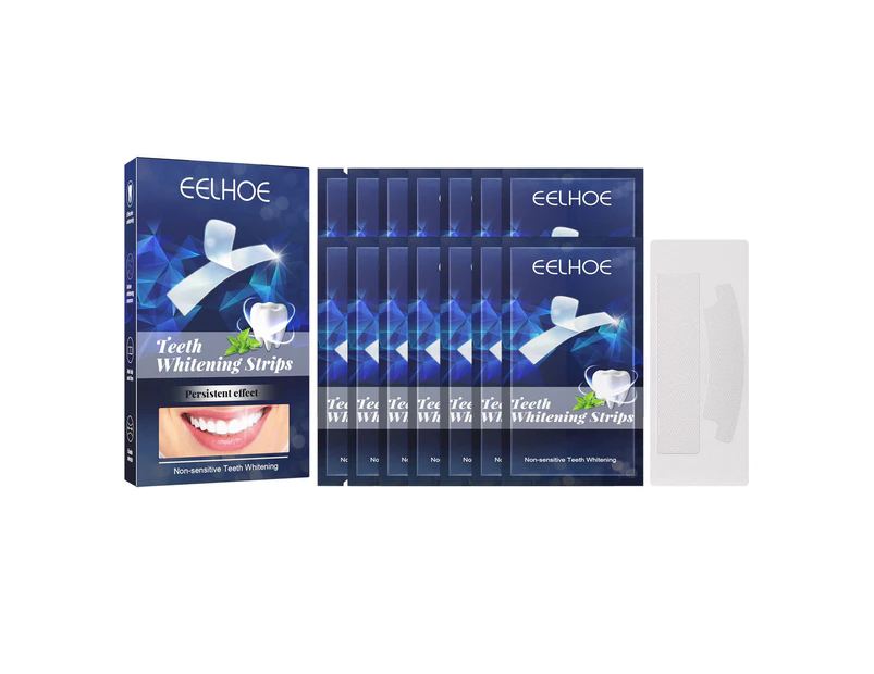 7Pcs/14Pcs Tooth Whitening Strip Simple Operation Non-irritating Portable Teeth Care Whitening Strips for Travel