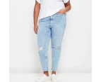 Target Curve Alexa Straight High Rise Cropped Length Jeans - Blue