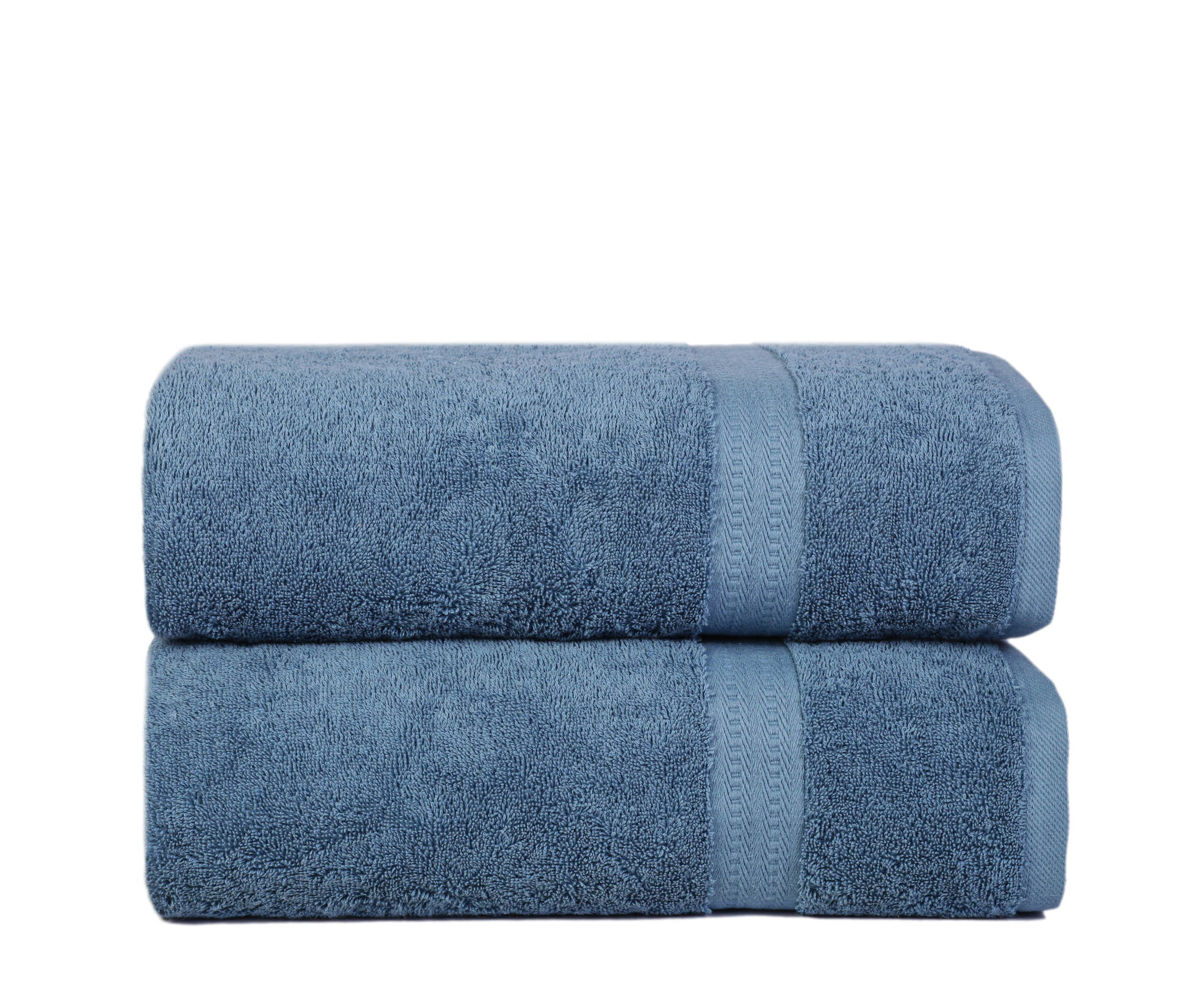 Eclat Bath Sheets / Extra Large Bath Towels (Pack of 2) - Slaty