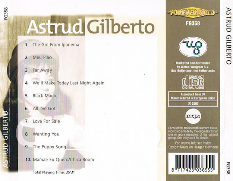 Astrud Gilberto The Girl From Ipanema CD