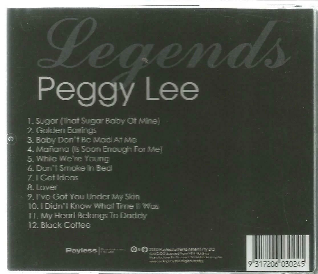 PEGGY LEE - LEGENDS - CD