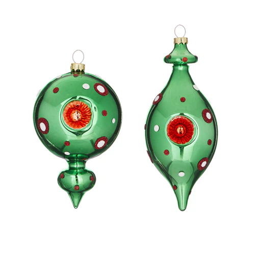 RAZ Green Hanging Finial 15cm (1pc 2A)