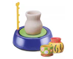Educational Arts Craft Kids DIY Mini Machine Pottery Wheel With Self-hardening Fireing Free Clay And Paint Set