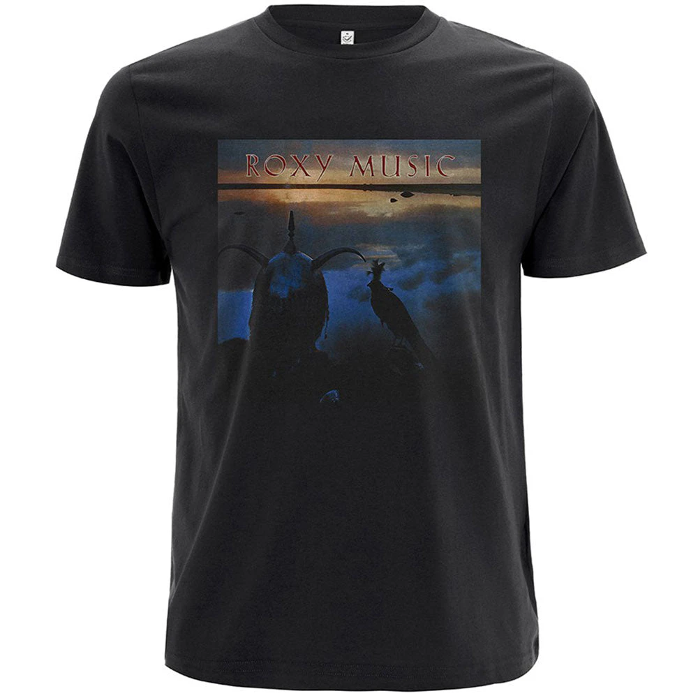 Roxy Music T Shirt Avalon Band Logo  Official Mens - Black