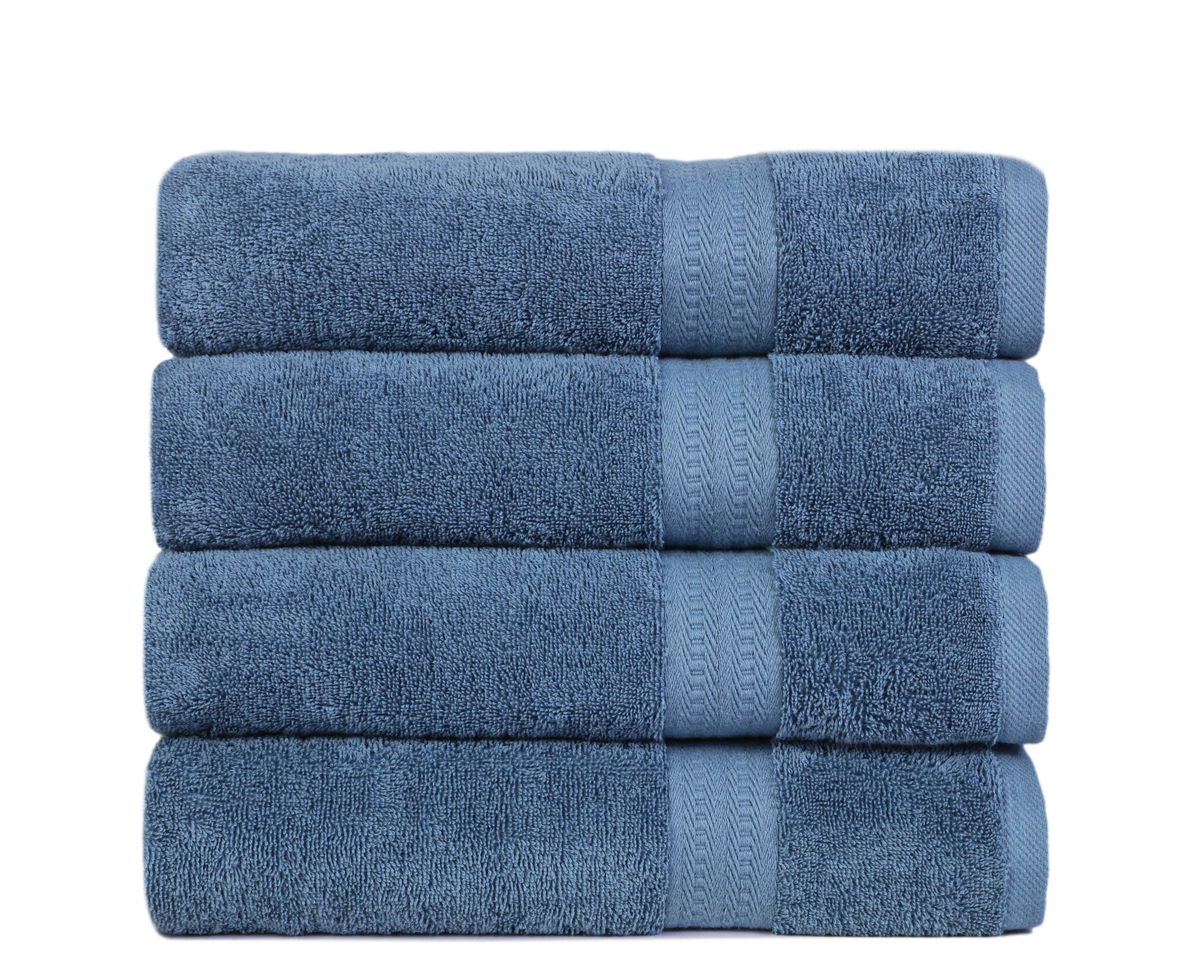 Eclat Bath Towels Set (Pack of 4) - Slaty