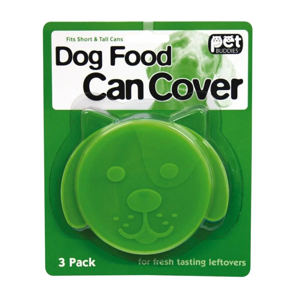 Pet Buddies Dog Food Durable Plastic Can Cover 3 Pack