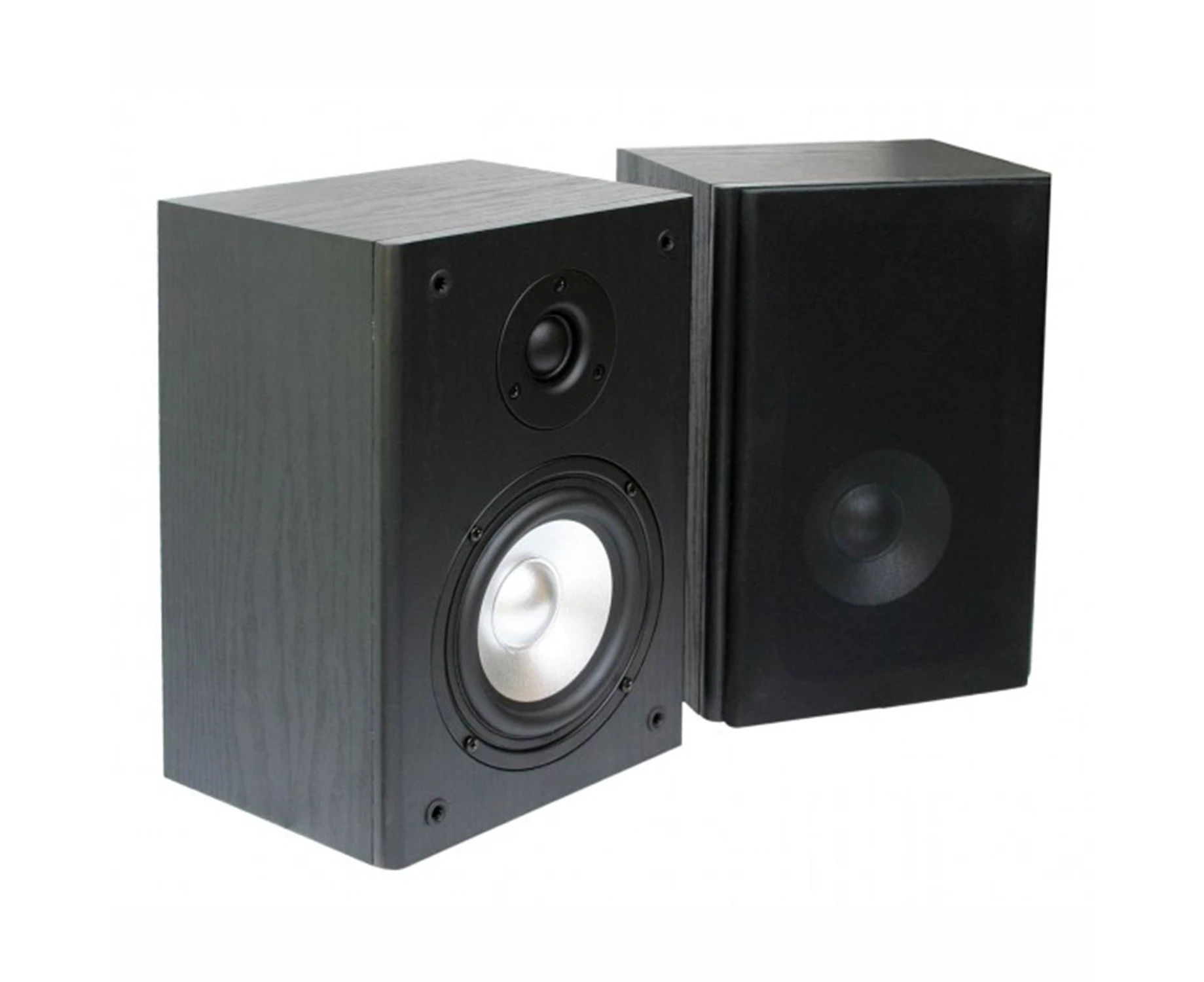 E-Lektron BK55 2-Way Home HiFi Stereo Bookshelf Wooden Speakers Pair Wall Mountable