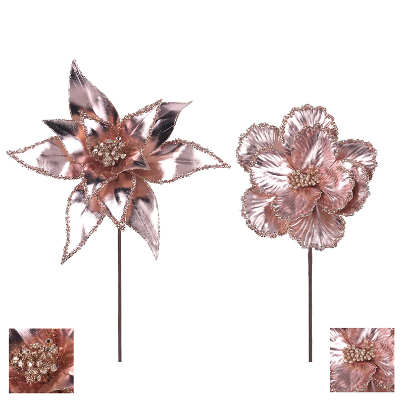 Magnolia Poinsettia Rose Gold 22cm 1pc 2A