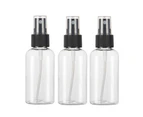 50ml/100ml 3Pcs/Set Spray Bottle Fine Mist Anti-Slip Bottom Reusable Spray Bottle Travel Refillable Container Cosmetic Supplies Black
