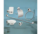 Bathroom Accessories Set 6 Piece Pack Chrome Wall Mounted Easy Fittings