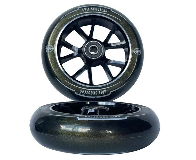 Grit 120mm x 30mm Black /Gold (pair) Wheels - Black/Black