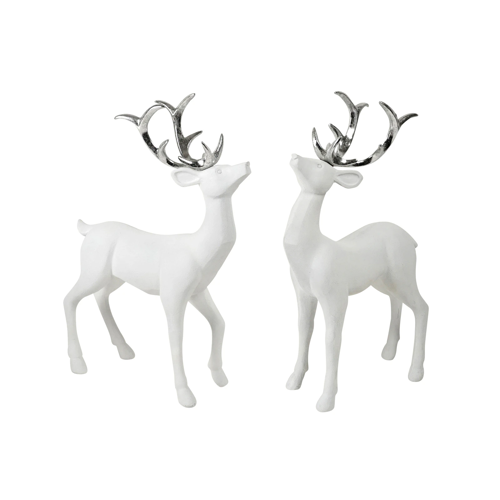 Resin White Silver Antler Deer 1pc 2A 45cm