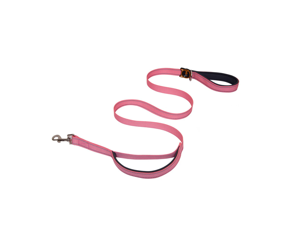 150cm Pink 2 in 1 Reflective Dog Leash with Dual Handle Puppy Outdoor Pet Lead Leads