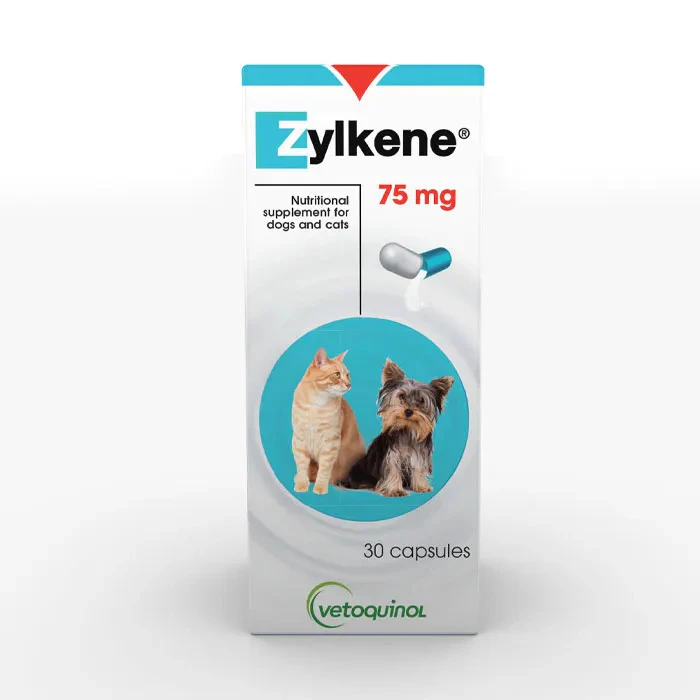 Zylkene 30 Caps for Small Dog & Cat Calm Capsules 75mg