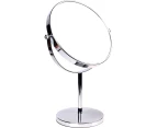 HSNMAFWIN10 Times Magnifying Table Makeup Mirror, Double Sided Free Standing Cosmetic Mirror, Bathroom Mirror, Round, Chrome, Swivel - Ideal for Shavi