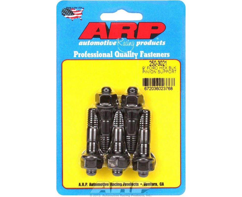 ARP Pinion Support Studs Hex Black Ford 9 inch 3/8 x 3/8-24 Kit (250-3021)