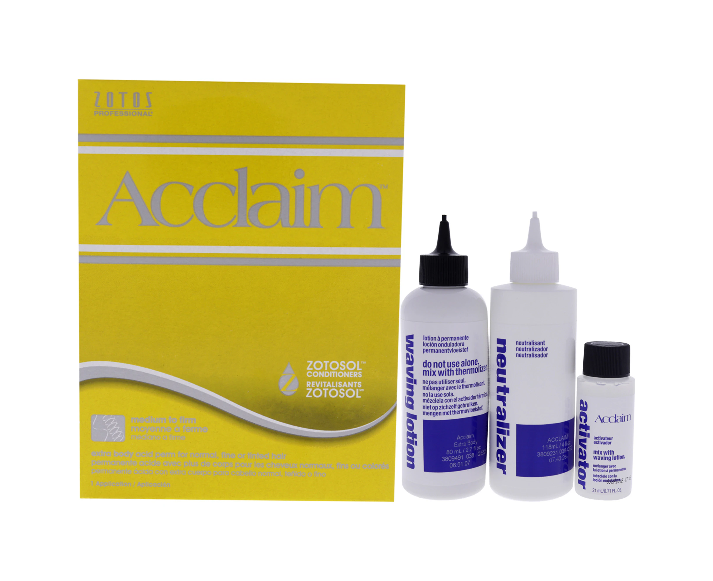 Zotos Acclaim Extra Body Acid Permanent for Unisex 1 Application Treatment Variant Size Value 1 Application