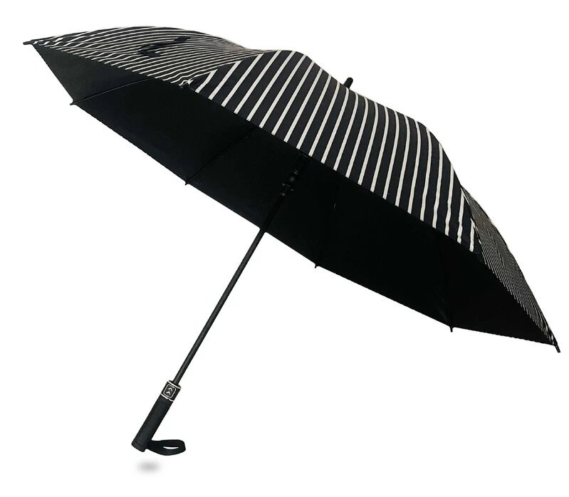 IOco Big Sports Golf Umbrella - Black and White Stripe