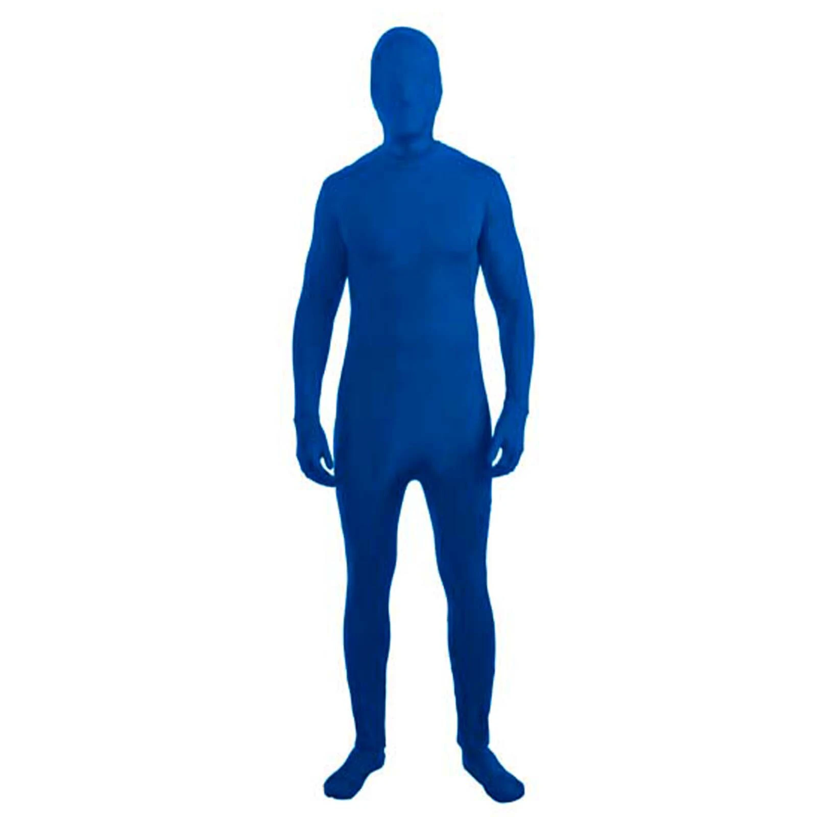 Blue Invisible Man Costume (Bodysuit + Hooded Mask) - Adult