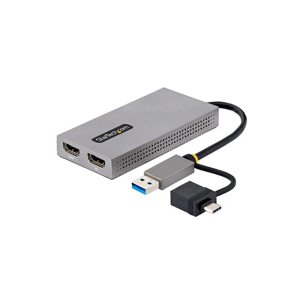 Startech Usb Type C To Dual Hdmi Av Adapter 4K 30Hz 1080P Grey