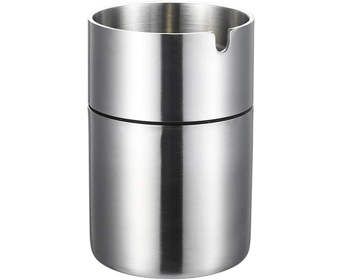 Stainless steel ashtray, outdoor ashtray, metal ashtray, wind ashtray, car ashtray for garden, office, home