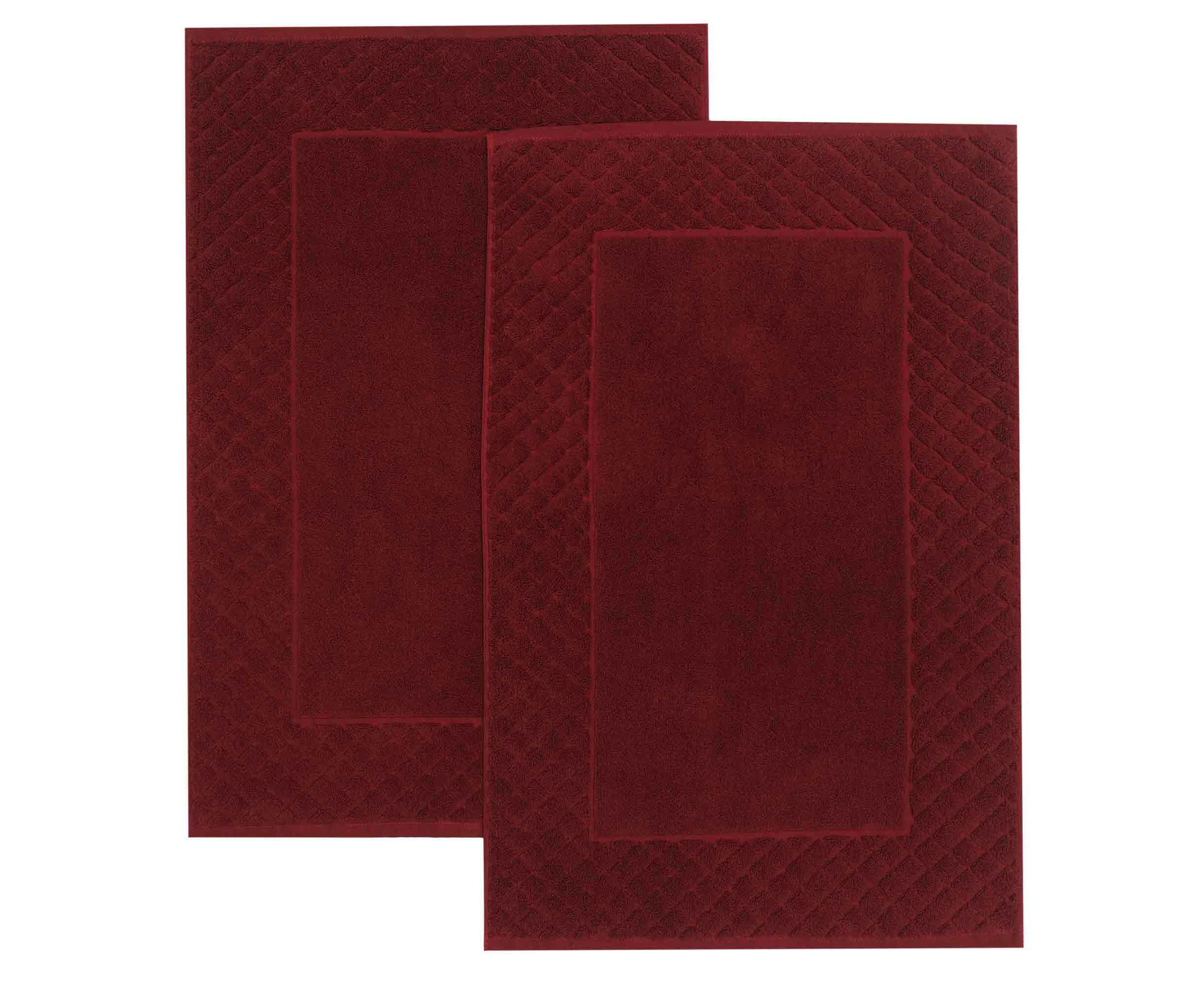 Bourgeois Bath Mats Set (2-Piece) - Cranberry