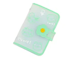 Card Holder Dust-proof Anti-theft Portable 20 Pockets Fruit Animal Pattern Business Card Organizer for Outdoor-Green - Green
