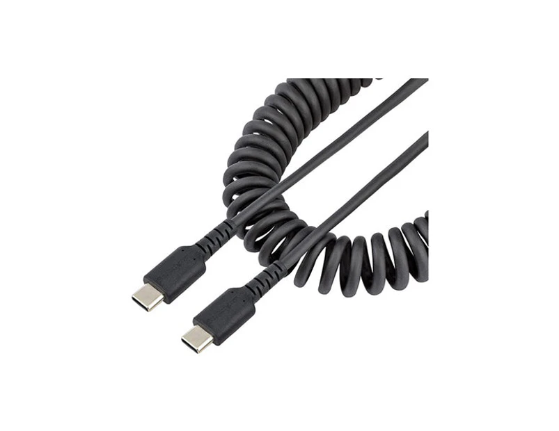Startech Usb C Charging Cable 50Cm 20In Coiled Cable Black