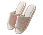 Open toe slipper with memory foam, soft indoor slipper for comfort - Light pink