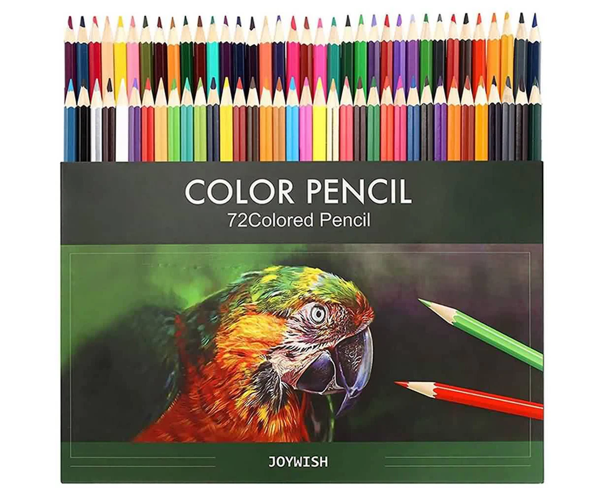 72 Colors Colored Pencils Pre-Sharpened Pencils Set Drawing Coloring Pens Kit