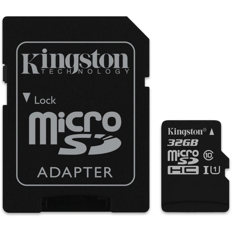 (LS) Kingston 32GB MicroSD SDHC SDXC Class10 UHS-I Memory Card 100MB/s Read 10MB/s Write with SD adaptor >16GB FMS-MSDUL4-32G