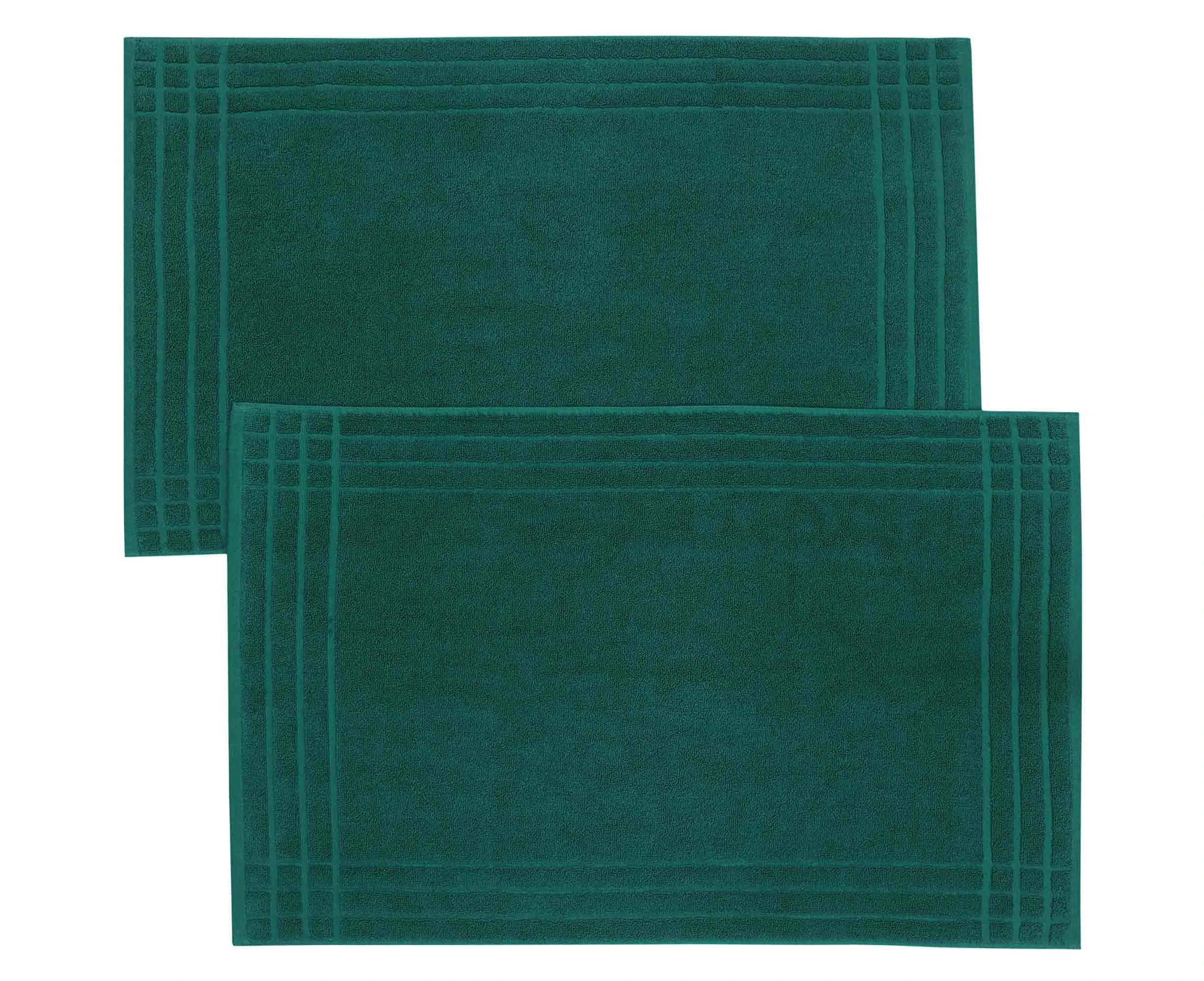 Eclat Bath Mats Set (2-Piece) - Forest Green