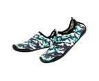Unisex Flag Camouflage Quick Drying Anti Slip Swim Surf Water Shoes Beach Socks-White Blue - White Blue