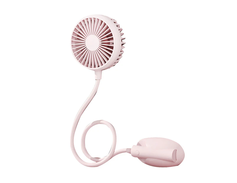 Portable Mini Flexible Quiet USB Rechargeable 3 Speed Desktop Air Cooling Fan-Pink With Clip - Pink With Clip