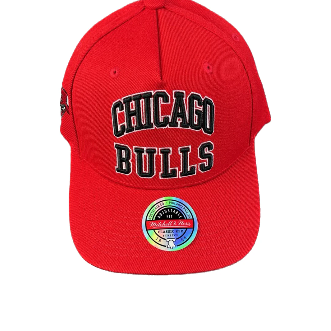 Chicago Bulls Hat Red NBA Zone Stretch Snapback Mitchell & Ness